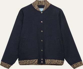 Prada Double Cashmere and Wool Bomber Jacket