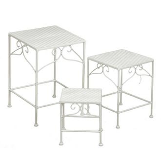 Vacchetti Vacchetti - Colonnina Met&aacute;lica Milena 1-3 Baja Cuadrada Blanca 30x30x43 Cm
