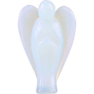 OEM Piedra Curativa De Cristal De &Oacute;palo Natural Con Forma De &Aacute;ngel - 3,8 Cm - Regalo Espiritual
