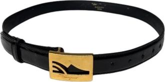Ferragamo Pre-owned Patent Leather Belt - Dames - Vintage Accessoires - Zwart - ONE Size - Leer - Vintage