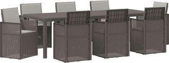 vidaXL Conjunto De Comedor De Jard&iacute;n 9 Uds. Gris Claro Pp Vidaxl