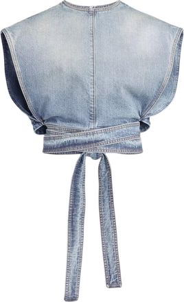 Alaia DENIM TOP WITH BELT - Alaia - Woman