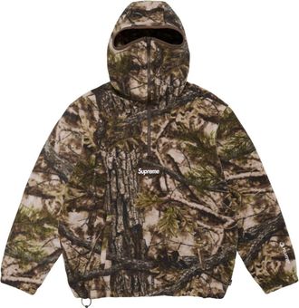 SUPREME FW25 Polartec Face Mask Half Zip Hooded Sweatshirt TrueTimber Koda Camo SUP-FW25-064-CAM