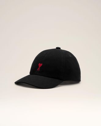 Ami Black cotton cap with Ami de Coeur Black - OS - Unisex