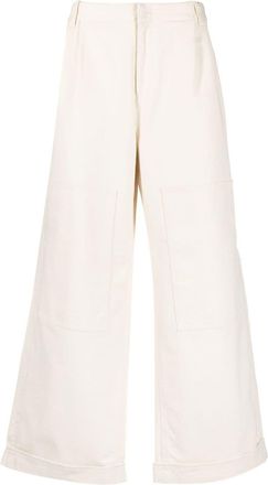 Etro low-rise wide-leg trousers - men - Cotton/Elastane - 50 - Neutrals