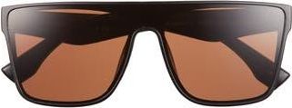 Vince Camuto Flat Top Shield Sunglasses in Black Blue at Nordstrom Rack