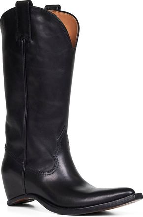 Maison Margiela Womens Boots Heel-Less Western Black Leather Calf