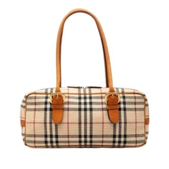 Burberry Pre-owned Handbags, female, Beige, Size: ONE SIZE Pre-owned Shoulder Bag