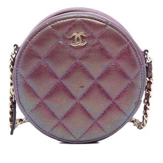 Chanel Pre-owned Vintage Quilted Crossbody Bag - Dames - Pre-owned - Paars - Maat: ONE Size Leer