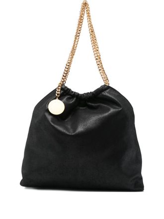 Stella McCartney Falabella Drawstring Shoulder Bag In Black Vegan Leather