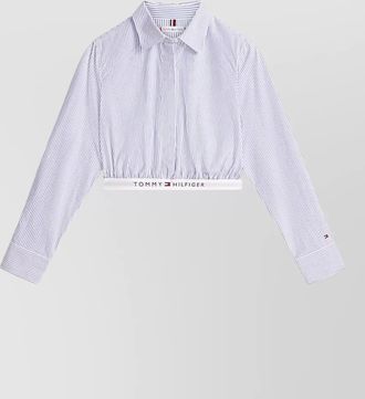 Tommy Hilfiger cropped striped regular shirt long sleeves