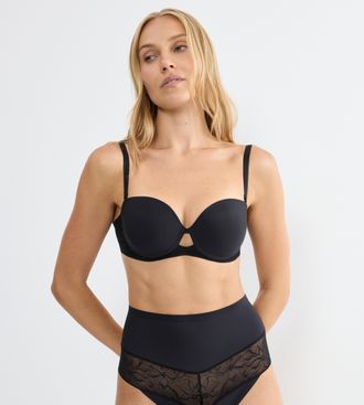 Triumph B&uuml;gel-BH TRIUMPH Comfort Contour WDP, Damen, Gr. 70, Cup F, schwarz, Microtouch, Obermaterial: 41% Polyamid, 34% Polyester, 25% Elasthan, BHs B&uuml;gel-BH