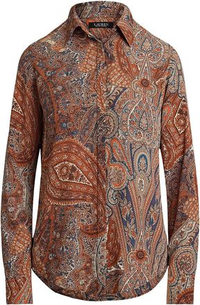 Lauren Ralph Lauren Kristy-Long Sleeve-Button Front Shirt