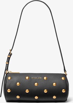 Michael Kors Izzy Small Studded Pebbled Leather Barrel Pochette