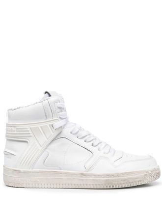 Philippe Model panelled leather sneakers - White