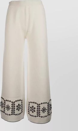 Paul Smith ankle length trousers wide leg embroidery
