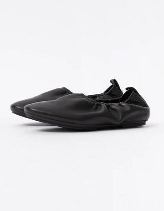FitFlop Womens FitFlop Delicato Poise Womens Leather Ballerina Shoes - All Black 090 - Size: 5
