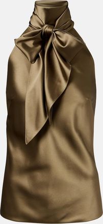 Ralph Lauren Collection Chiltons tie-neck satin top