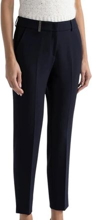 PESERICO Technische Pantalon - Dames - Slim Fit Broeken - Blauw - 3XL - Katoen - Broeken