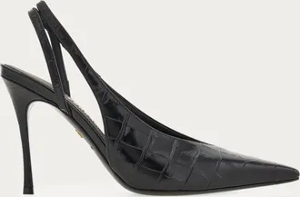 Ferragamo Women Stiletto slingback Black Size 10.5
