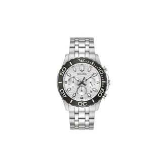 Bulova Chronograph White Dial Mens Watch 98B437