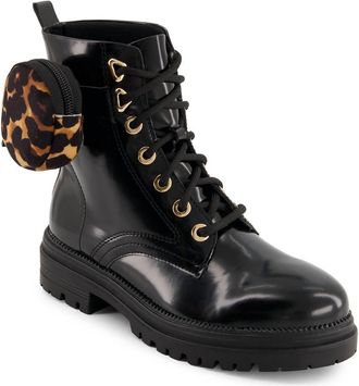 Andrea Womens Patent With Bag Boots In Black