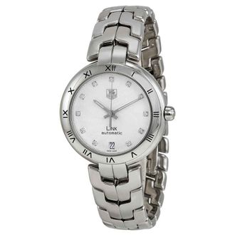 Tag Heuer Link Lady Caliber 7 Automatic Diamond Silver Dial Stainless Steel Ladies Watch WAT2311.BA0956