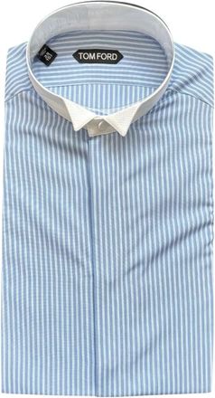 Tom Ford Formele Overhemd - Heren - Zakelijke Overhemden - Blauw - XL - Overhemden