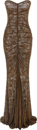 Norma Kamali Bicolor Polyamide Long Womens Dress