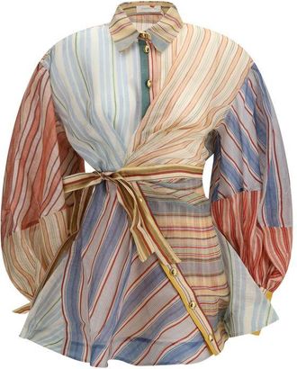Zimmermann Multicolor Linen Casual Womens Dress