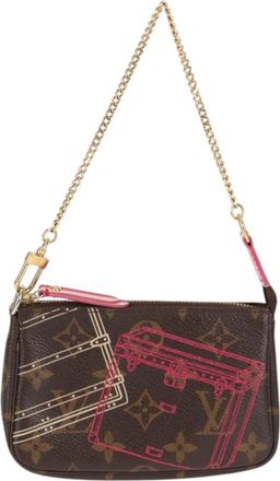 Louis Vuitton Pochette Accessoires Limited Edition Christmas Animation Monogram Canvas Brown Canvas Bag (Pre-Owned)