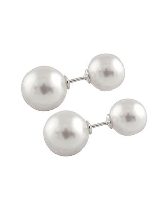 Splendid Pearls Silver 10-14Mm Shell Pearl Earrings