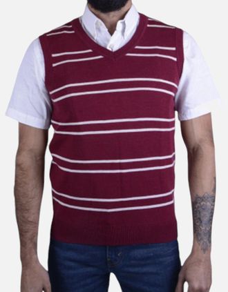 Levi's Mens LEVIS 32888-0011 Mens Sleeveless Jumper Knit Vest Pullover Casual Golf Sweater - Red - Size: 36