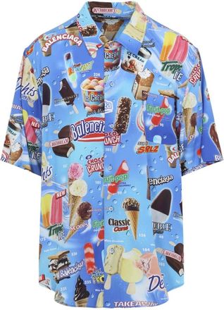 Balenciaga Short Sleeve Shirts, male, Multicolor, L, Sweet Treat Short Sleeve Minimal Shirt