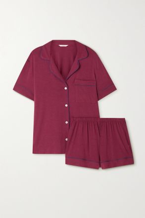 Eberjey Gisele Stretch-modal Pajama Set - Burgundy