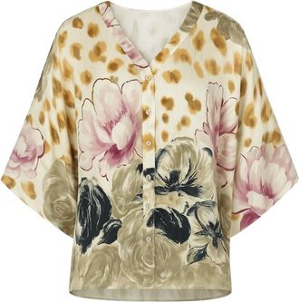 2-Biz Dames, Blouses & Shirts, Veelkleurig, Maat: S/M Zijde