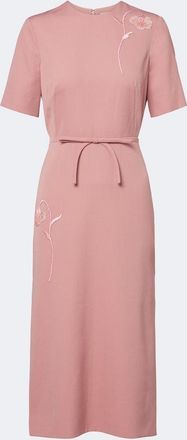 Erdem Embellished embroidered twill midi dress
