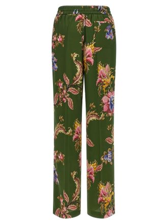 Etro Floral Print Trousers - Green