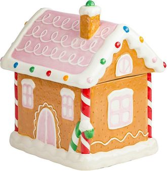 10 Strawberry Street Gingerbread Cottage Canister