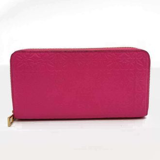 Loewe Pink Leather Long Wallet (Bi-Fold) (Pre-Owned)