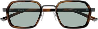 Gucci Zonnebrillen - Heren - Zonnebrillen - Bruin - 51 MM - Accessoires