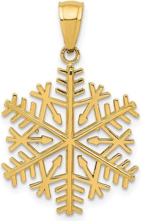 Diamond2Deal 10k Yellow Gold Polished Snowflake Pendant