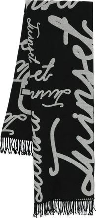 Twin-Set Sciarpa con frange - Nero