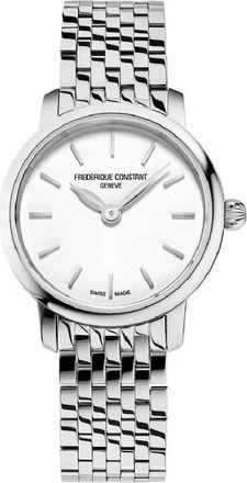 Frederique Constant Classics Slimline Quartz White Dial Ladies Watch FC-200S6B