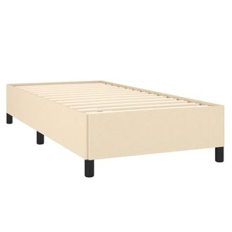 vidaXL Estructura De Cama Sin Colch&oacute;n Tela Crema 90x200 Cm Vidaxl