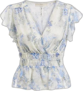 Guess Zijden Multicolor Top Gemaakt in Itali&euml; - Dames - Blouses - Veelkleurig - XL - Overhemden