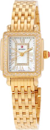Michele Deco Madison Mini Quartz White Mother of Pearl Dial Ladies Watch MWW06D000173