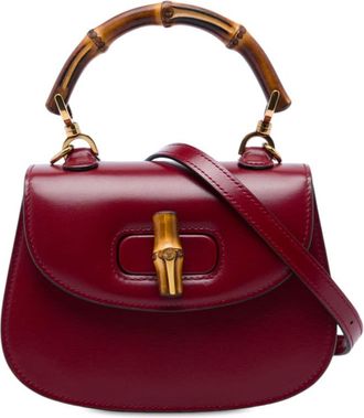 Gucci Pre-owned Gucci Mini Calfskin Web 1947 Bamboo Top Handle Bag Ladies OQO5KCPSSNWKIRYS