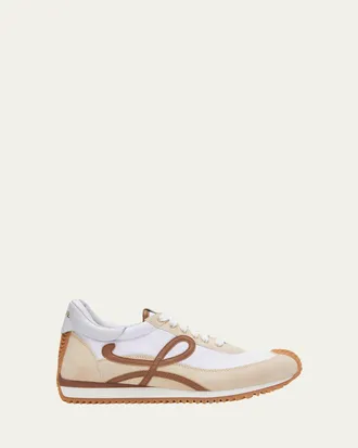 Loewe Flow Runner Suede and Leather Sneakers
