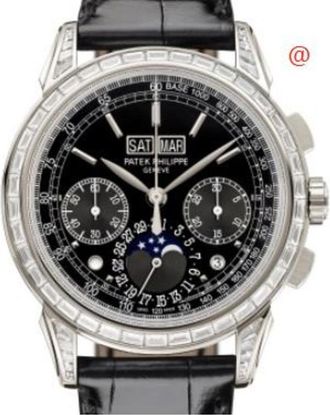 Patek Philippe Grand Complications Perpetual Chronograph Hand Wind Moon Phase Day-Night Diamond Black Dial Mens Watch 5271P-010